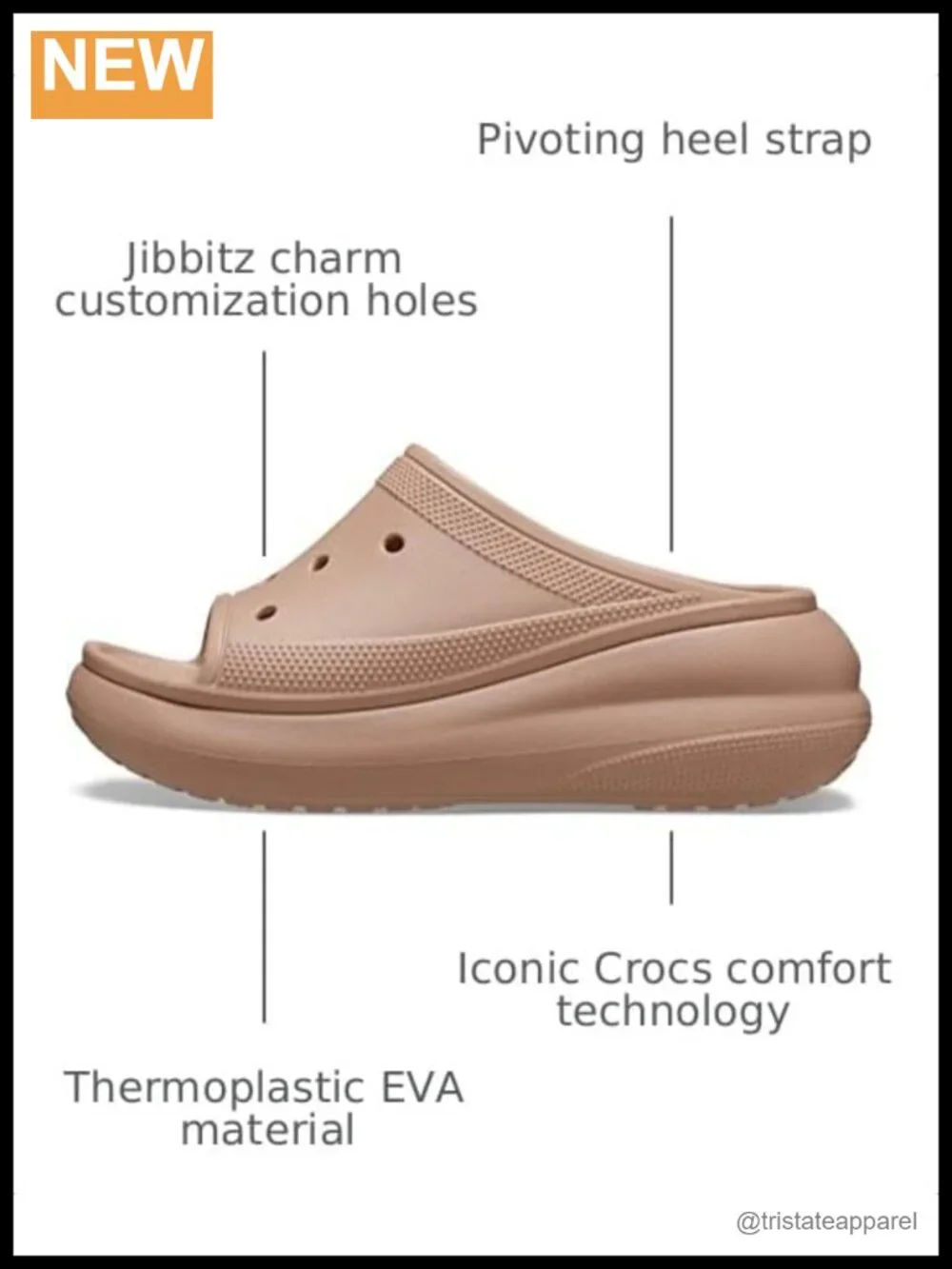 Unisex Platform Slide Sandals EVA Waterproof Slip On Comfortable